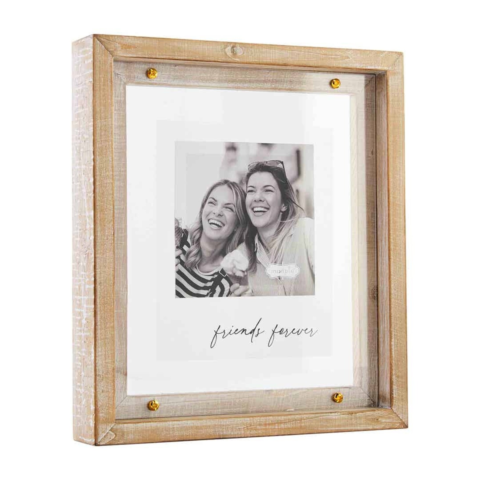 Mudpie Friends Forever Wood & Brass Frame