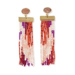 Ink + Alloy Lilah SP Stone Post Beaded Fringe Earrings