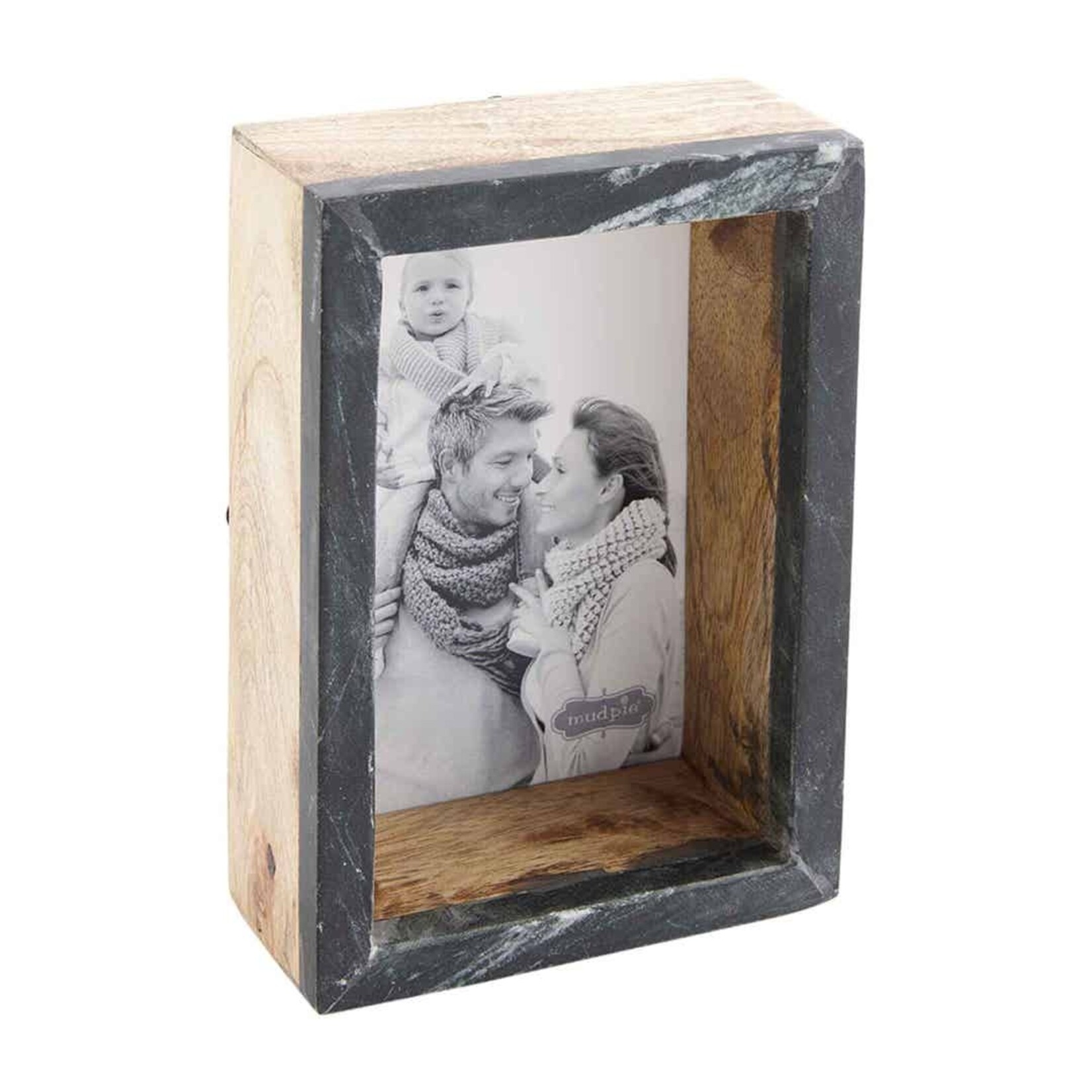 Mudpie Marble + Wood Shadow Box 4x6