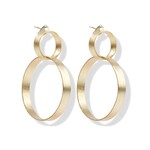 Ink + Alloy Brass Double Circle Post Earring