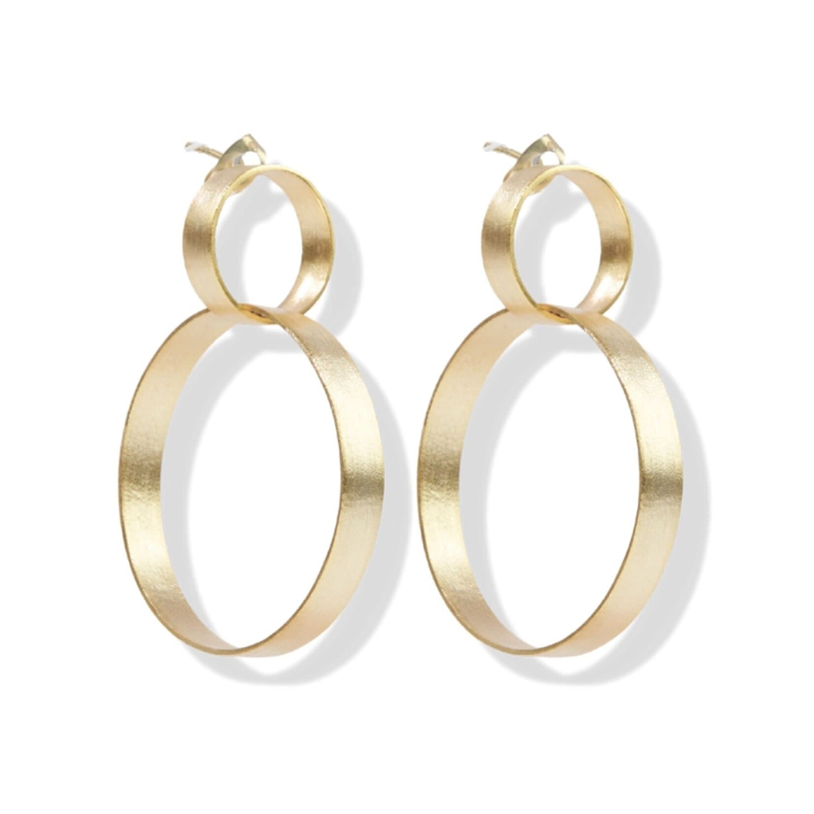 Ink + Alloy Brass Double Circle Post Earring