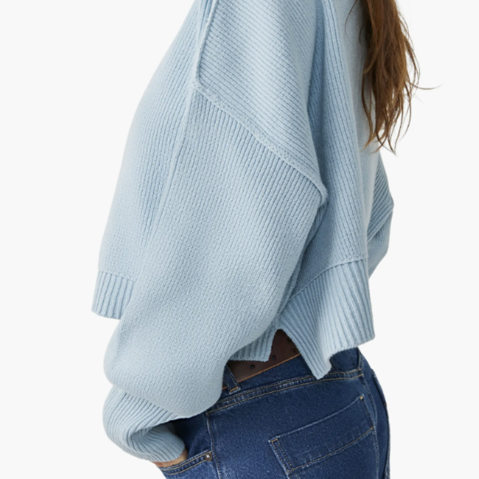 Free People Easy Street Crop Pullover