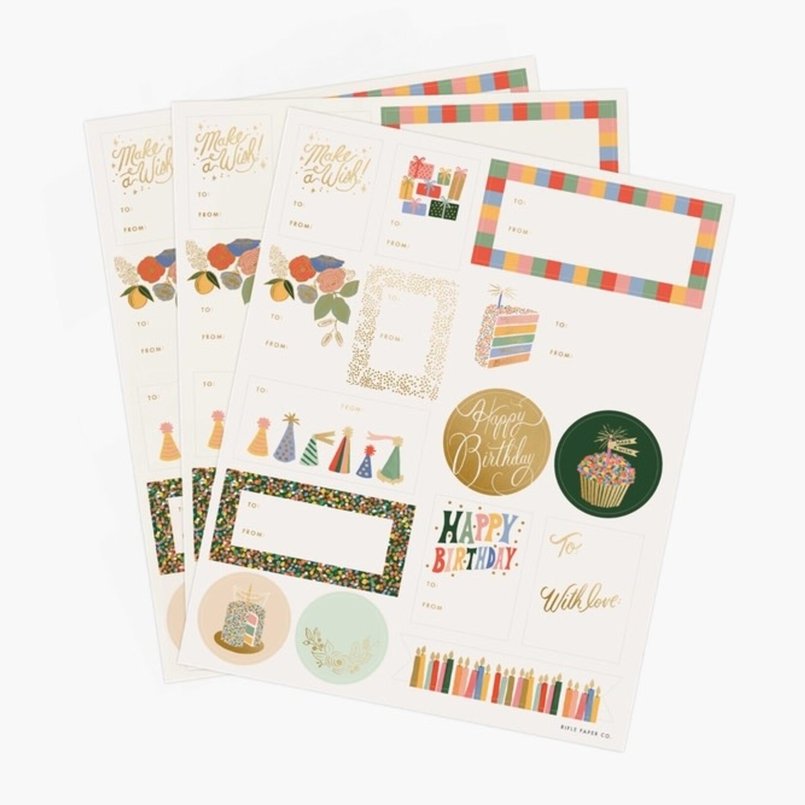 Rifle Paper Co Birthday Cake Stickers & Labels