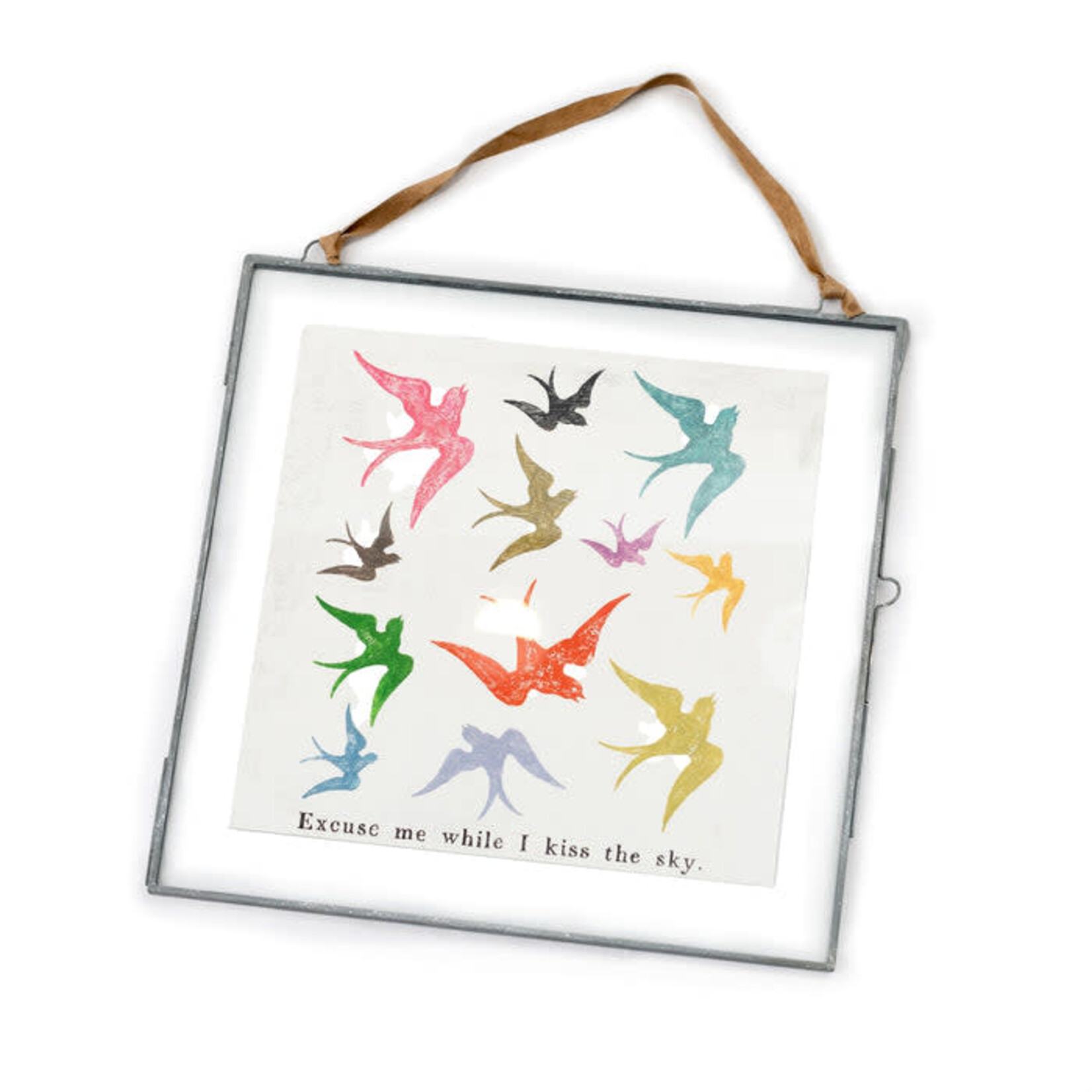 SugarBoo 15x15 Hanging Glass & Metal Picture Frame