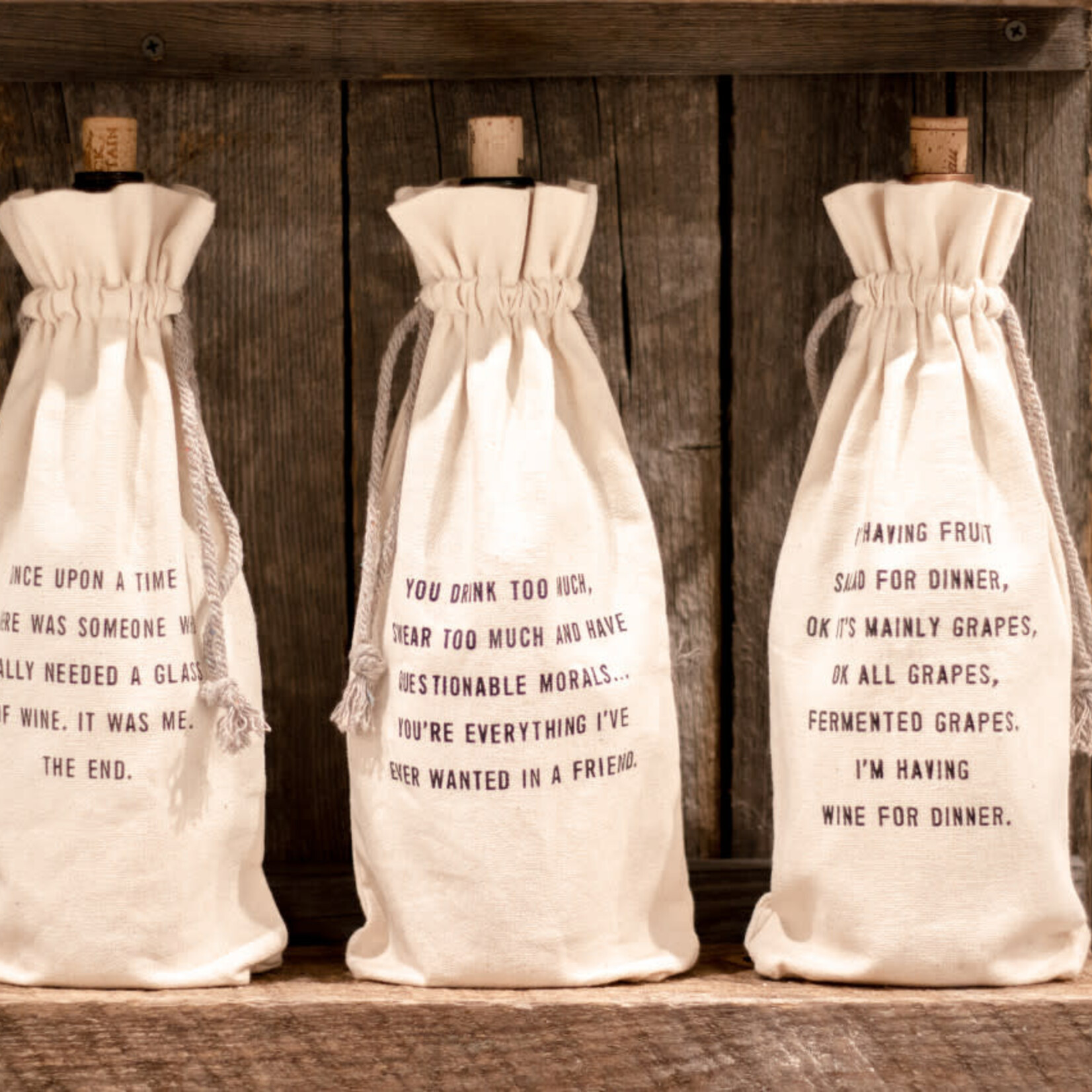 SugarBoo Canvas Wine Bag