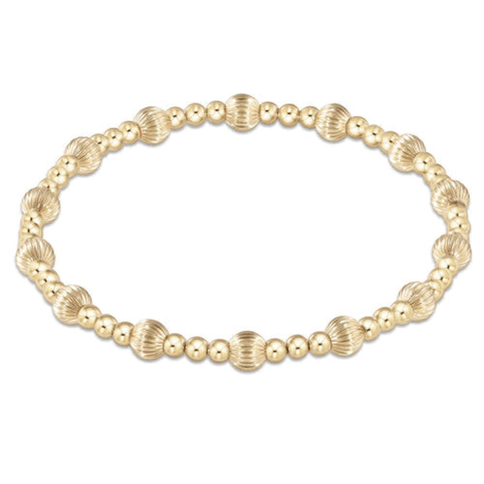 E Newton Dignity Sincerity Pattern Bracelet gold 5mm