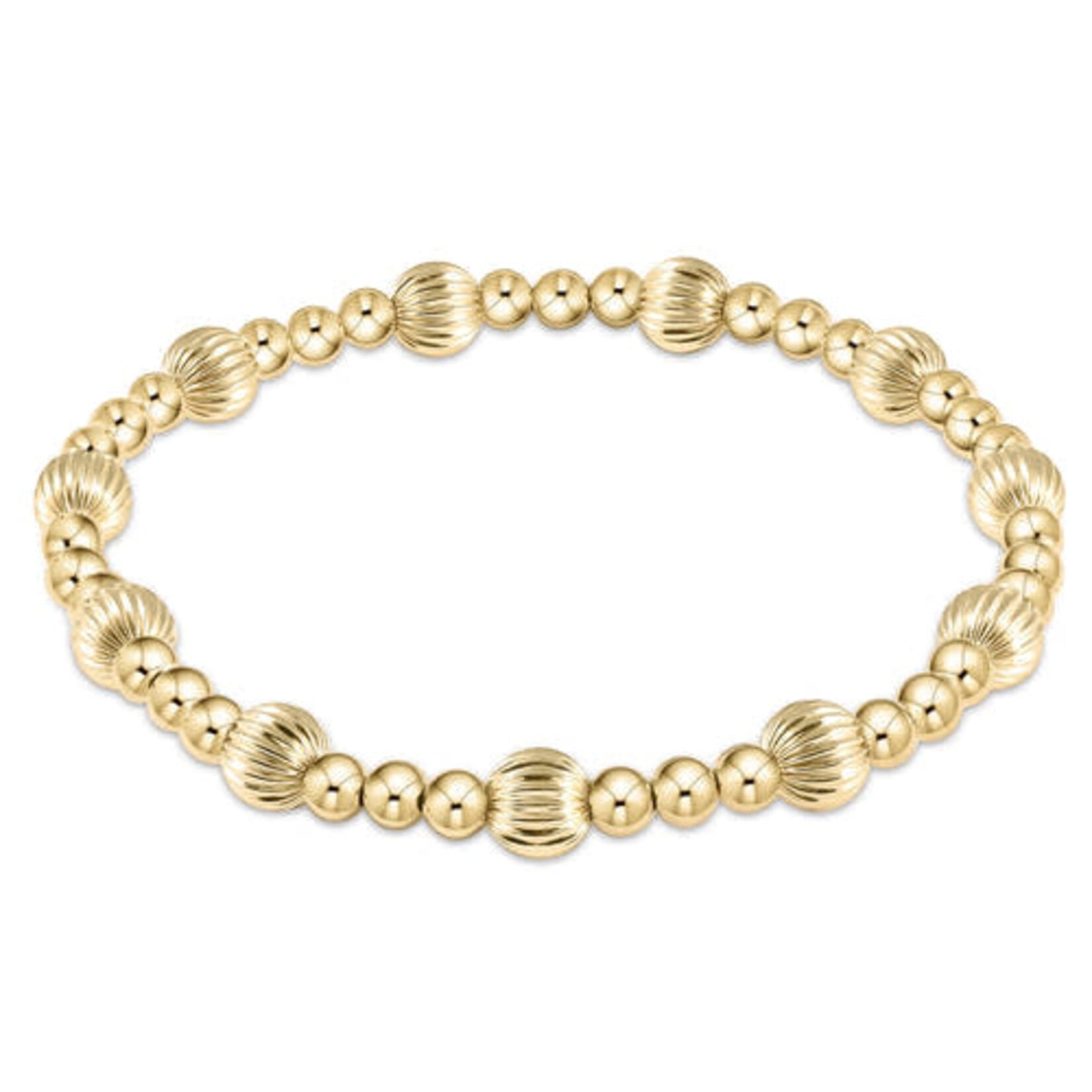 E Newton Dignity Sincerity Pattern Bracelet gold 6mm
