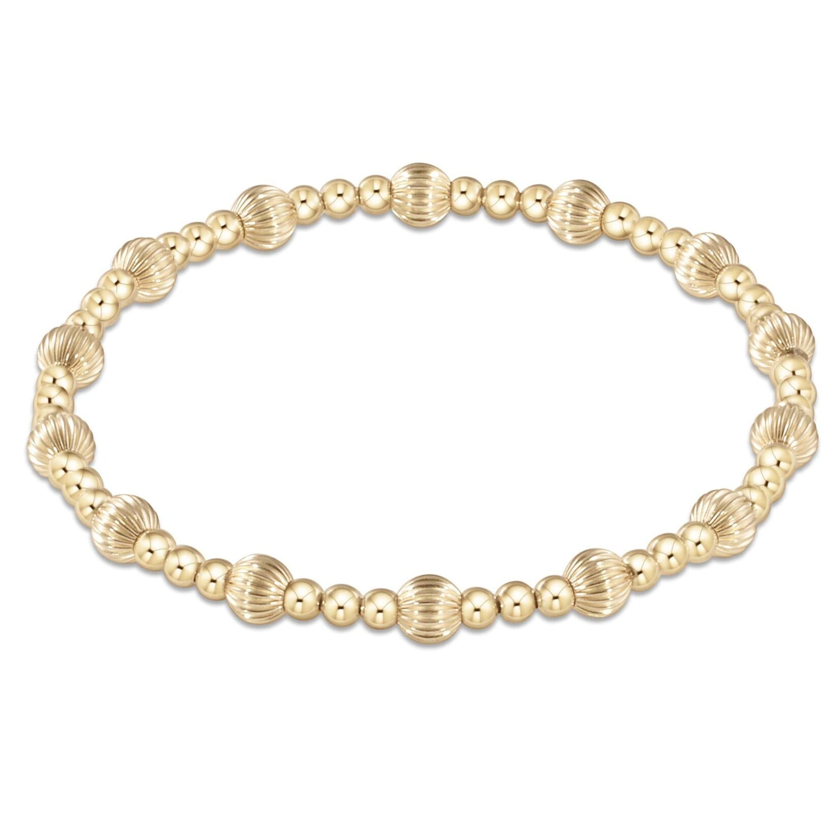E Newton Dignity Sincerity Pattern Bracelet gold 4mm