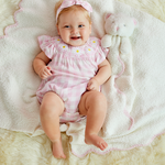 Mudpie Smocked Daisy Bubble Romper