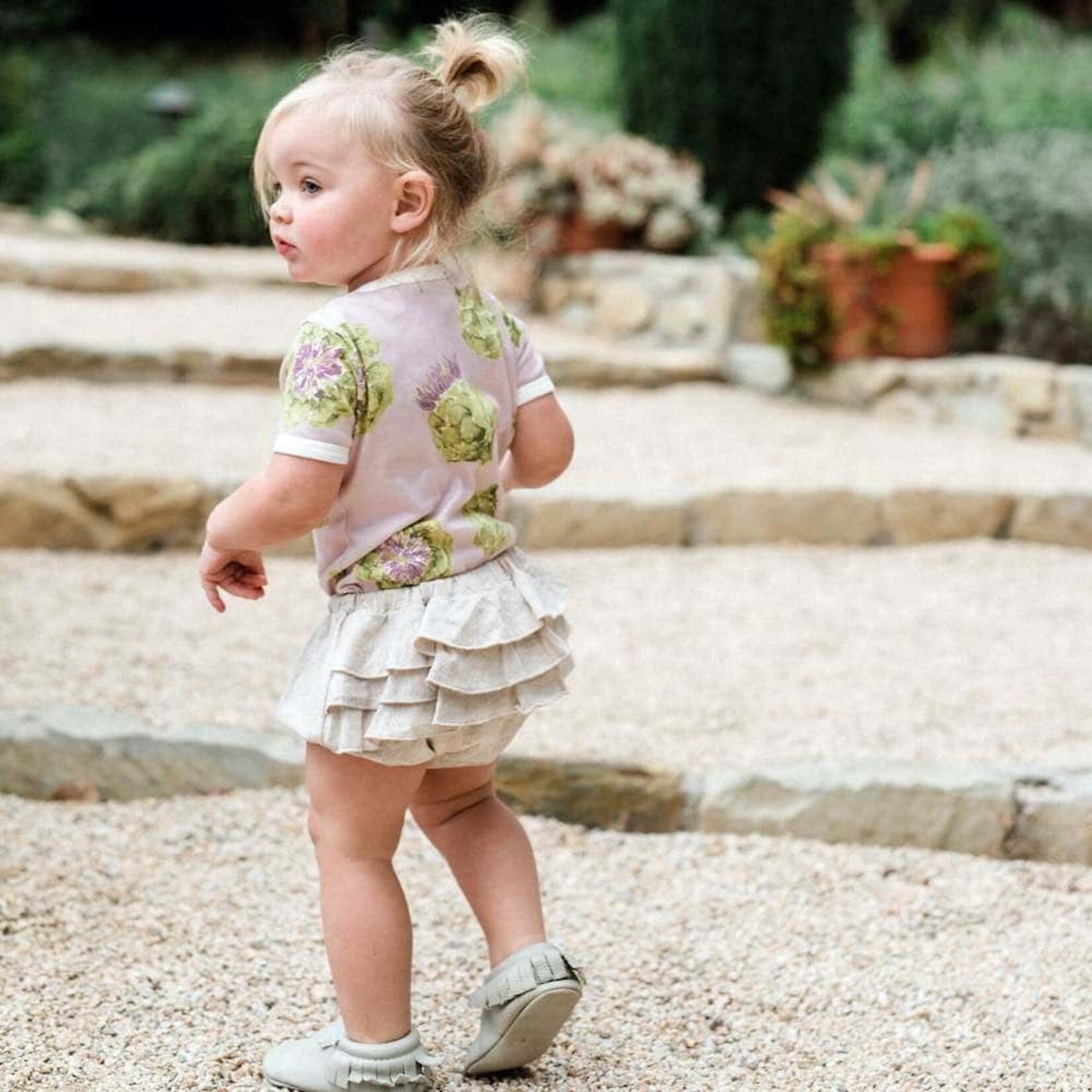 Organic Ruffle Bloomer vintage balloons 6-12m