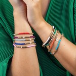 Ink + Alloy Rory Solid + Gold + Pearl Stretch Bracelet