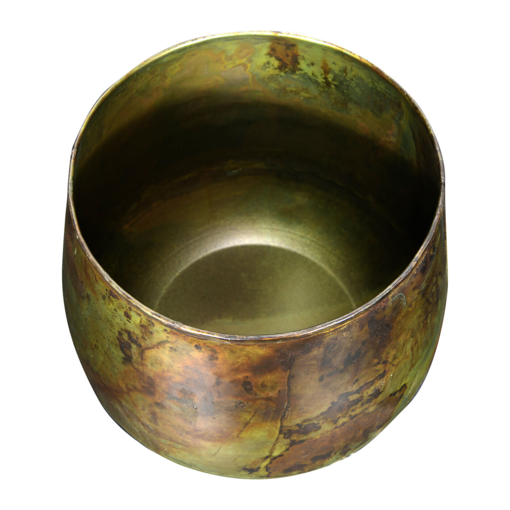 Large Oxidized Metal Planter