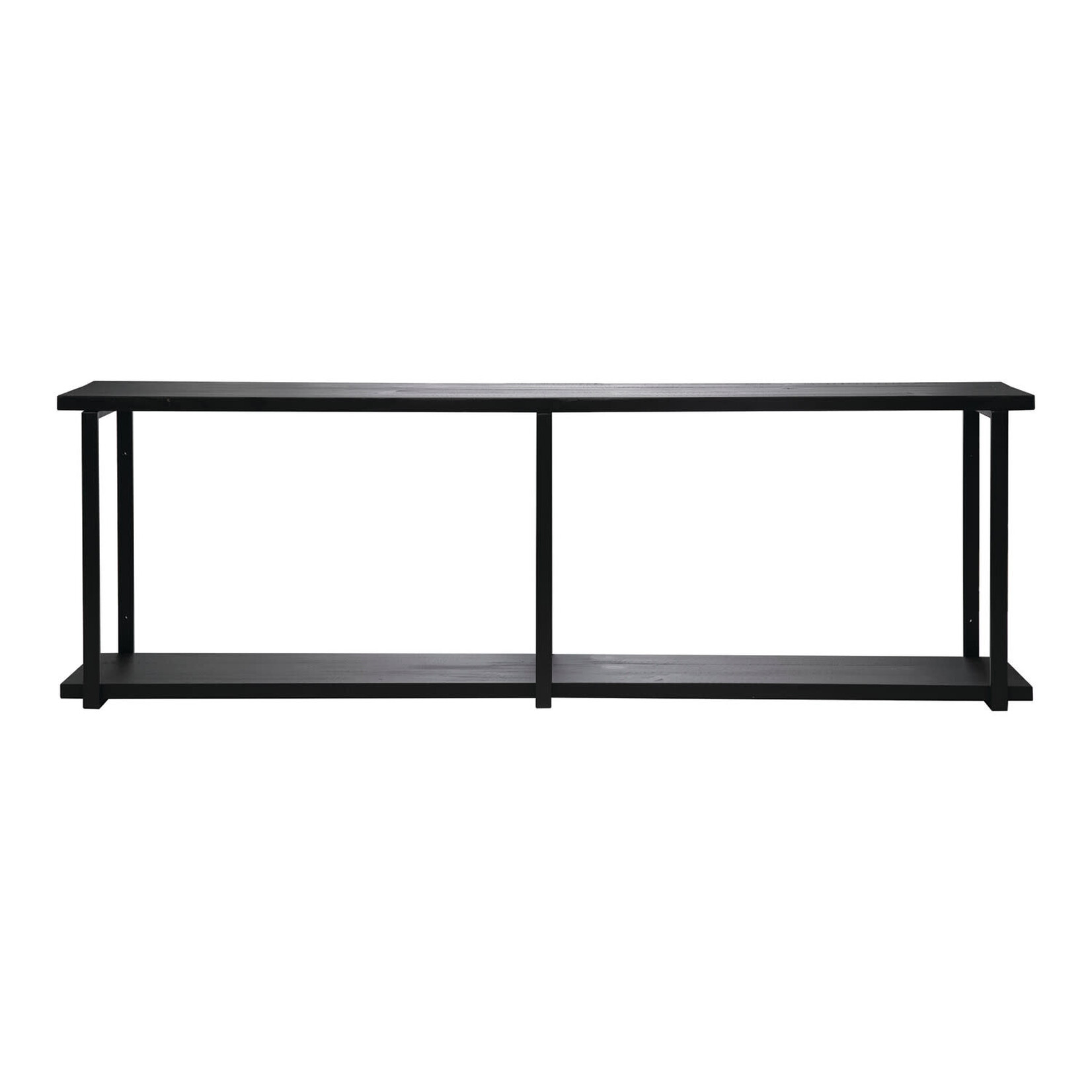 Hanging Wood & Metal Wall Shelf