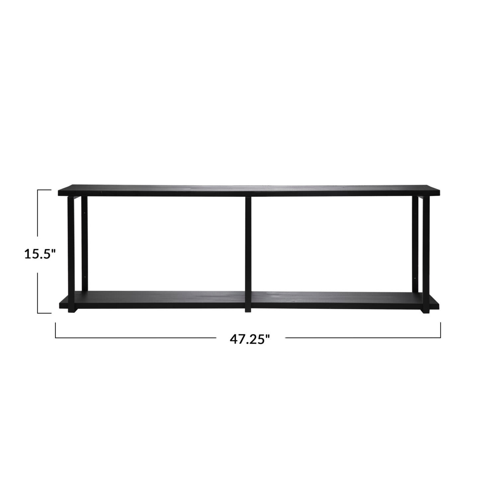 Hanging Wood & Metal Wall Shelf
