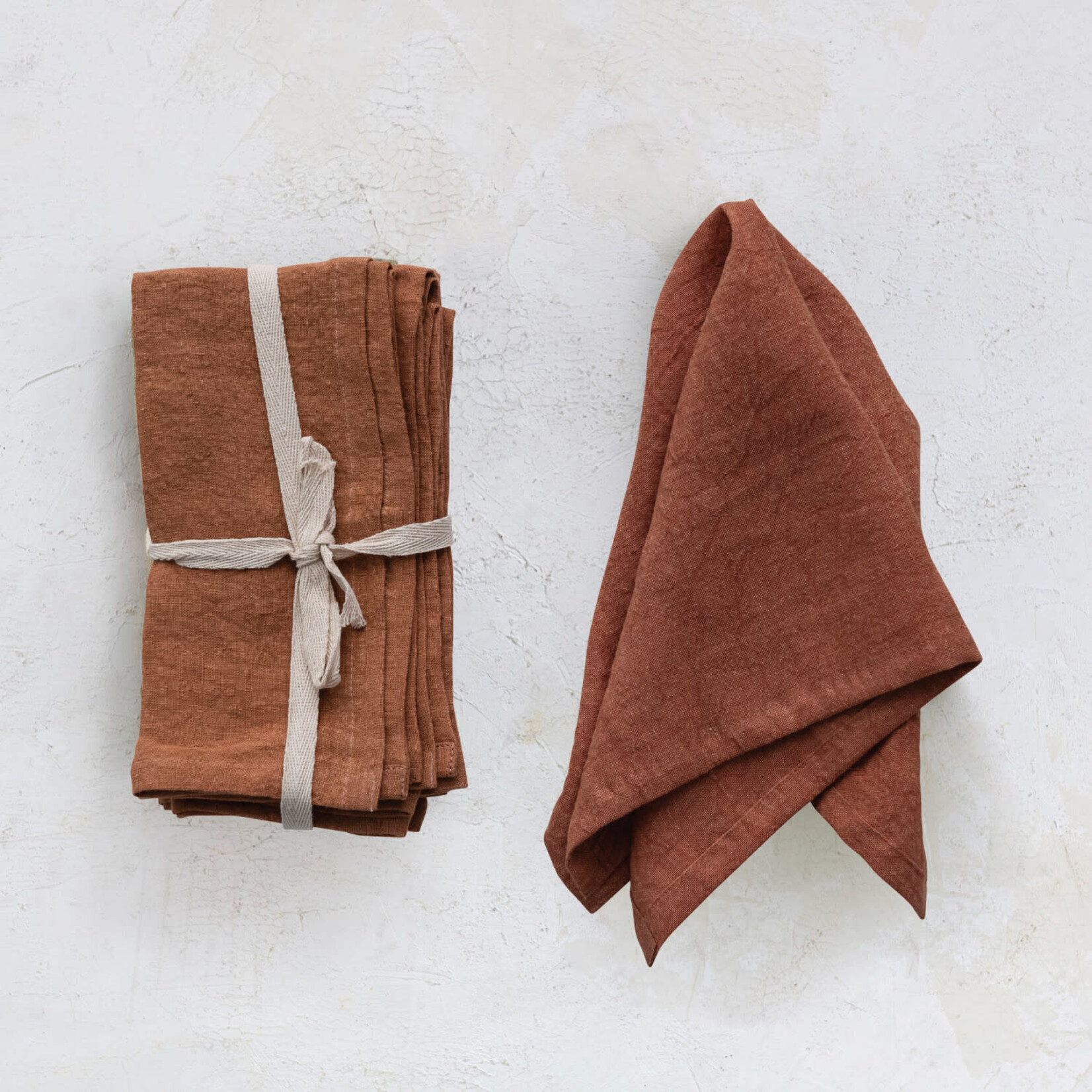 18" Square Stonewashed Linen Napkin s/4