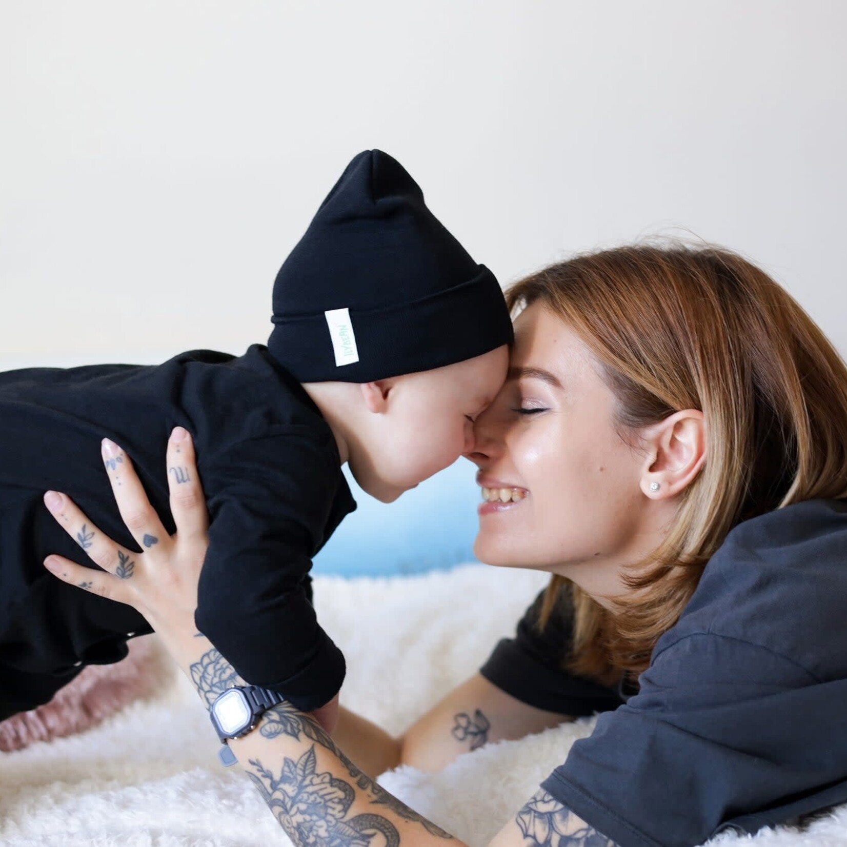 ilybean Newborn Beanie born to rock 0-3m