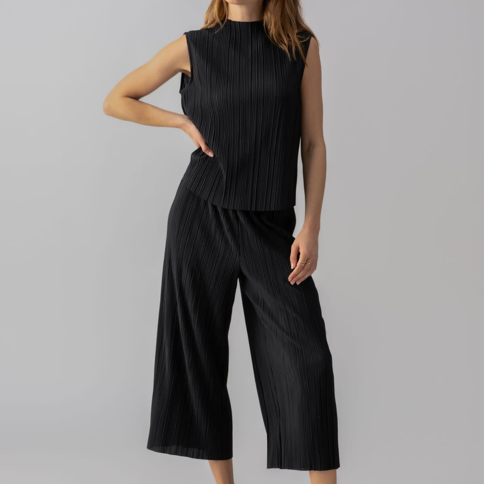 Sanctuary Clothing Plisse Semi High Rise Culotte