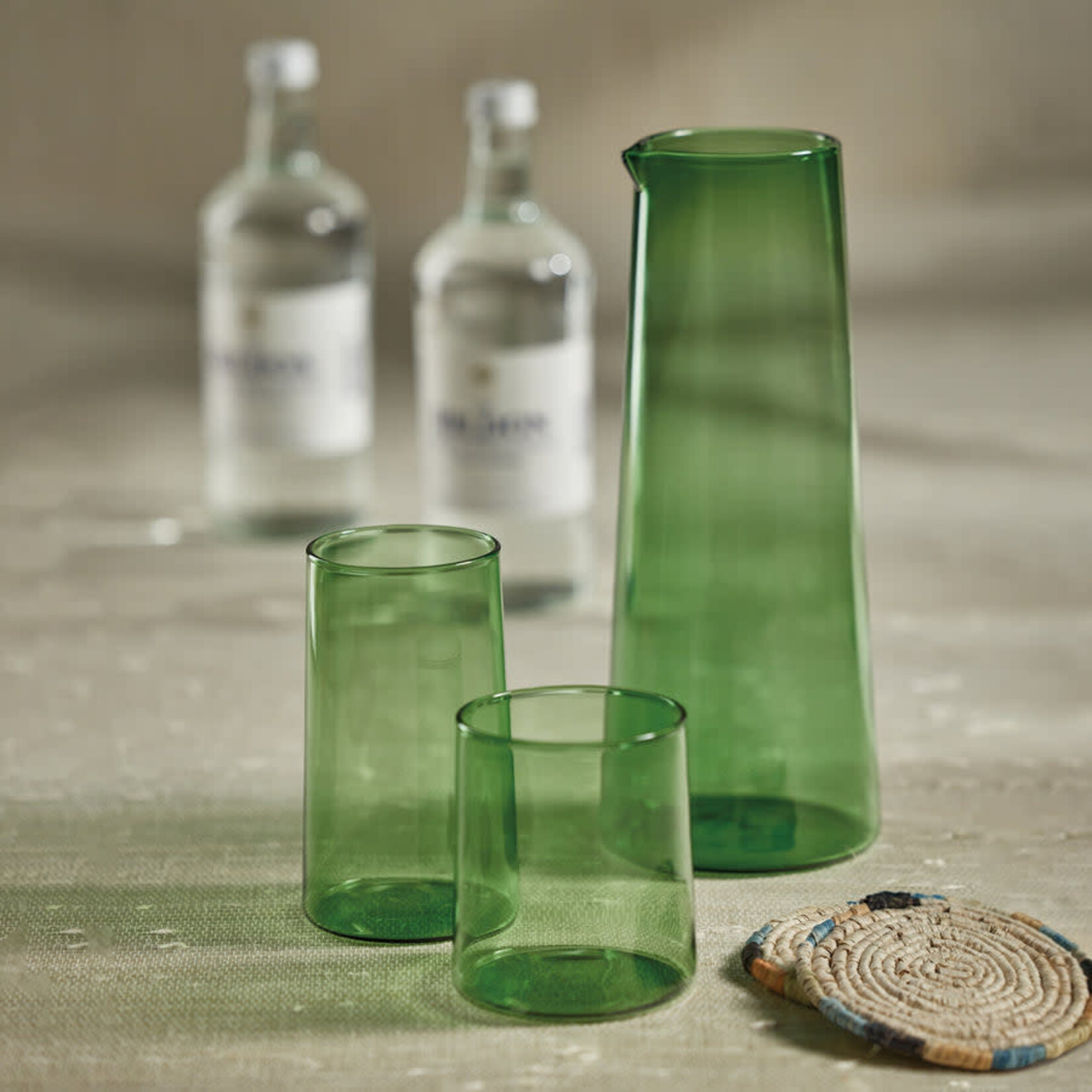 L'Avenue Glass Pitcher fern green