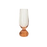 Ribbed Footed Glass, Pink