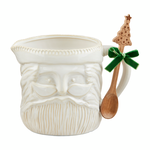 Mudpie White Christmas Santa Pitcher