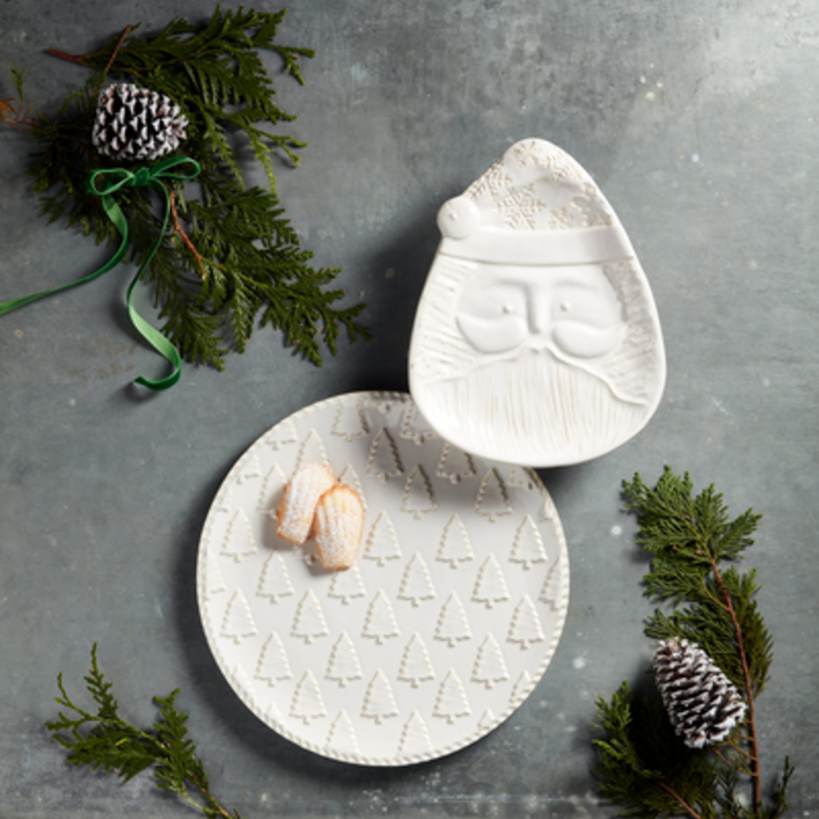 Mudpie Santa Stoneware Platter