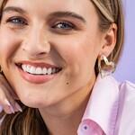 Ink + Alloy Hope Ribbon Heart Earring brass