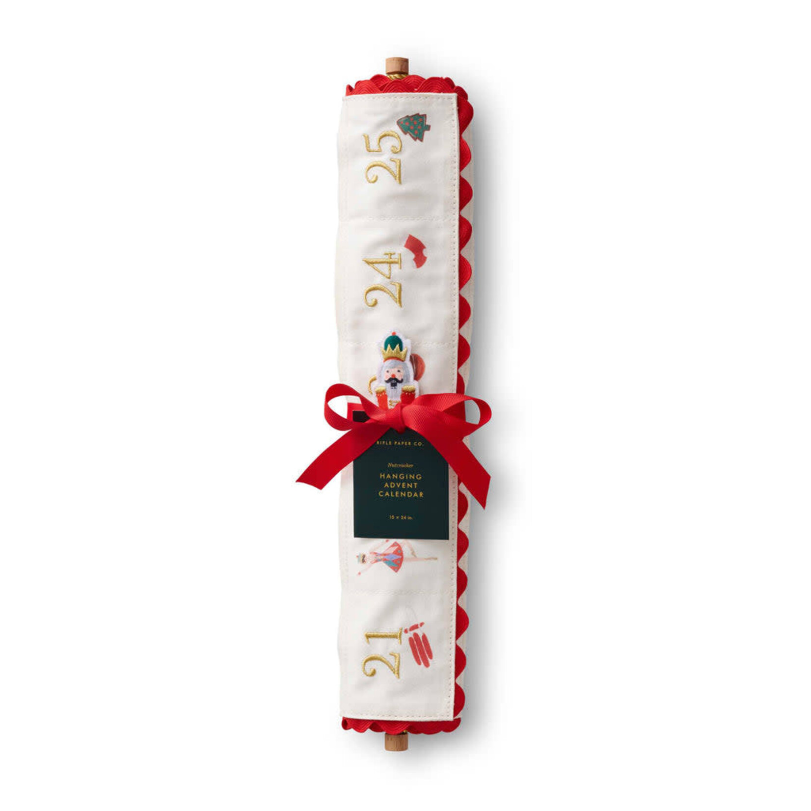 Rifle Paper Co Nutcracker Embroidered Hanging Advent Calendar