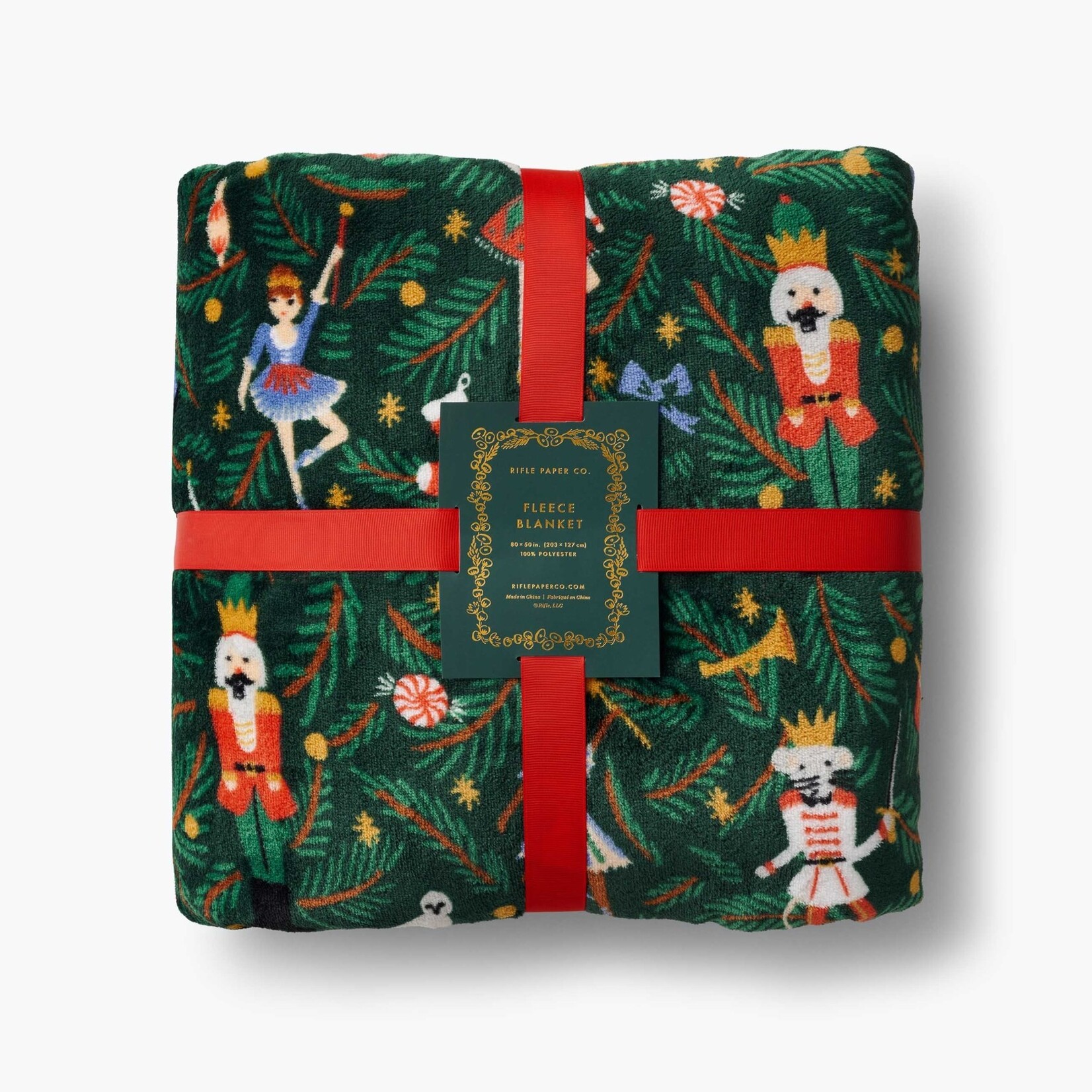 Rifle Paper Co Nutcracker Fleece Blanket