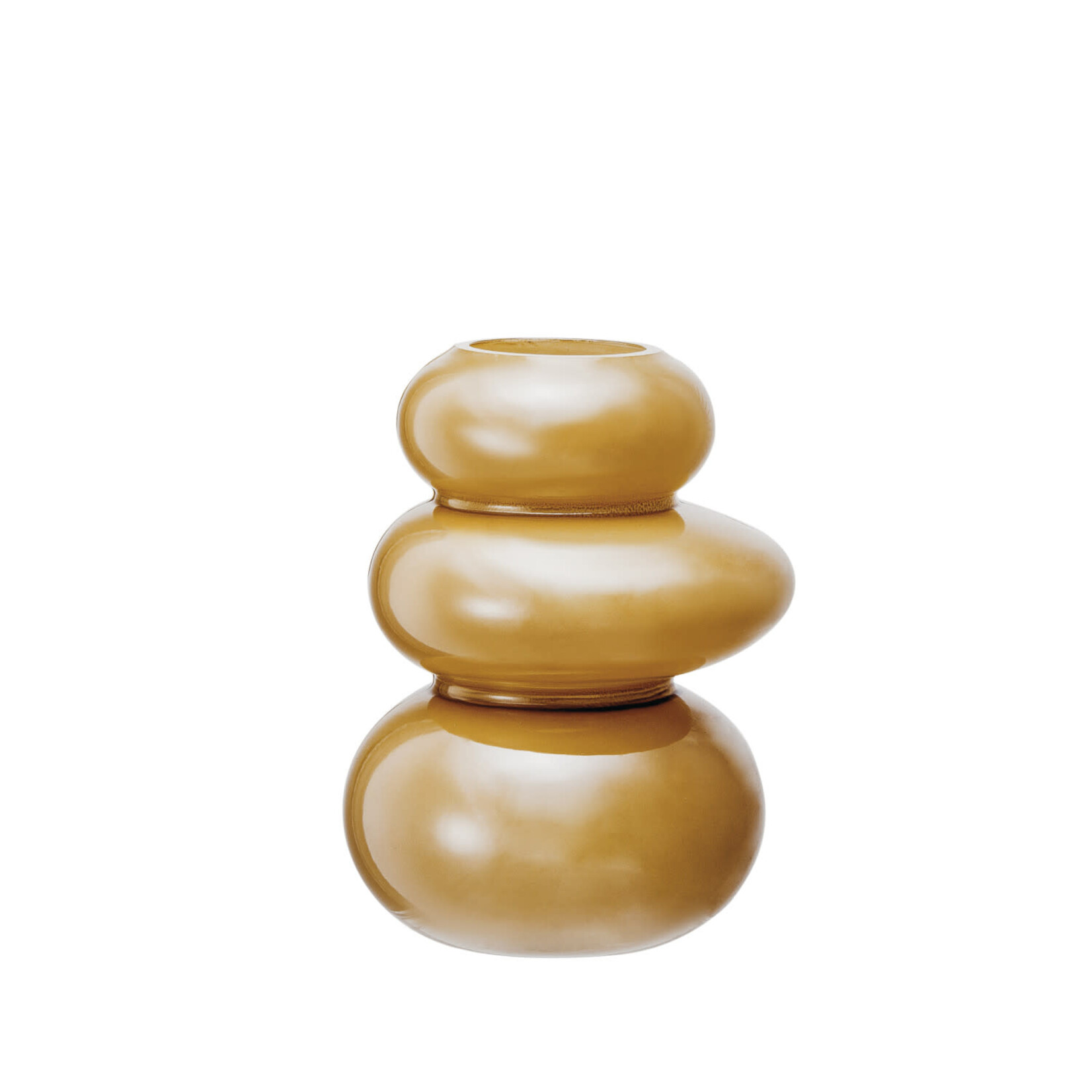Glass Organic Opaque Camel Vase
