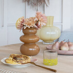 Glass Organic Opaque Camel Vase