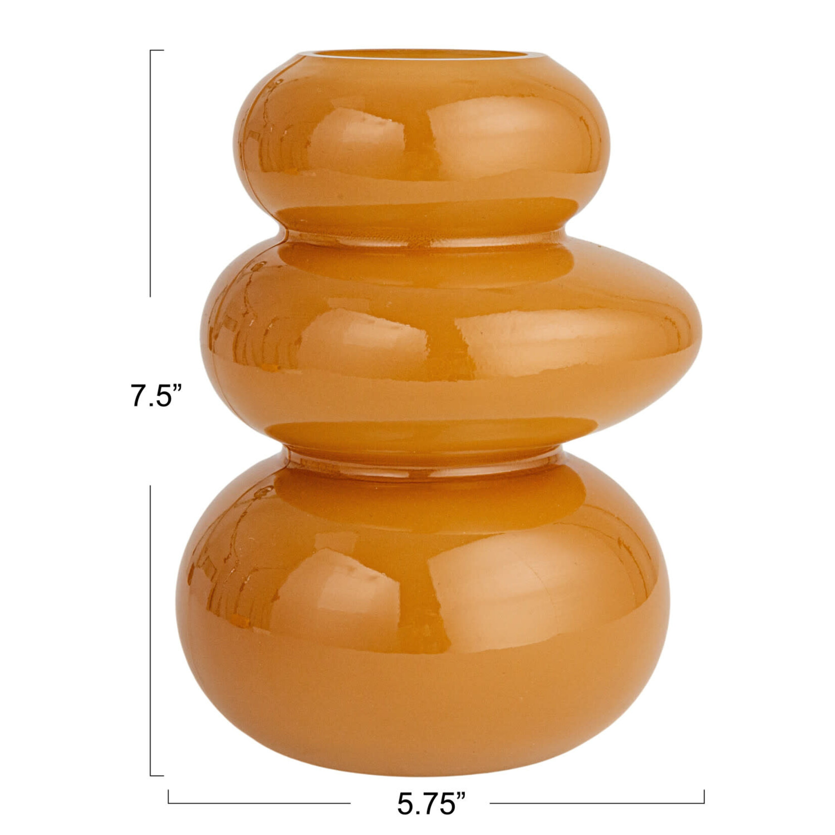 Glass Organic Opaque Camel Vase