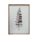 Wood Framed Fern on Textured Paper