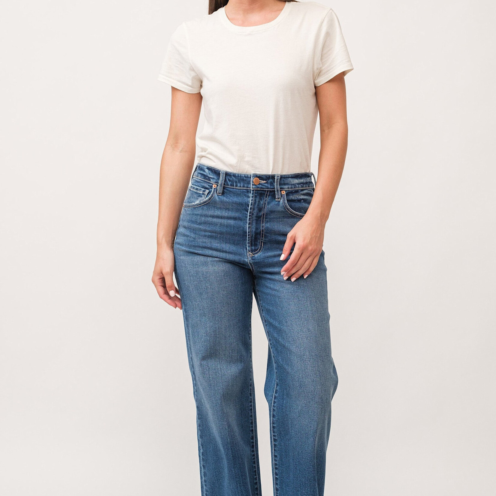Fiona High Rise Fray Hem Jean