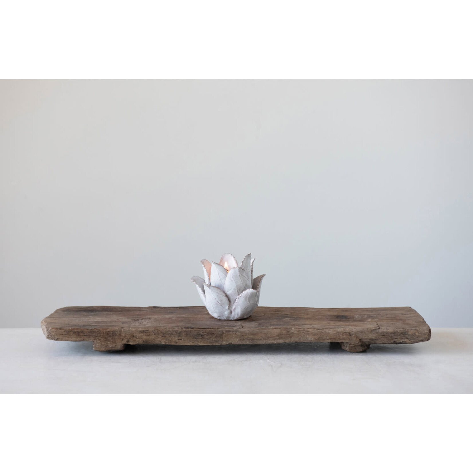 Terracotta Flower Tealight Holder
