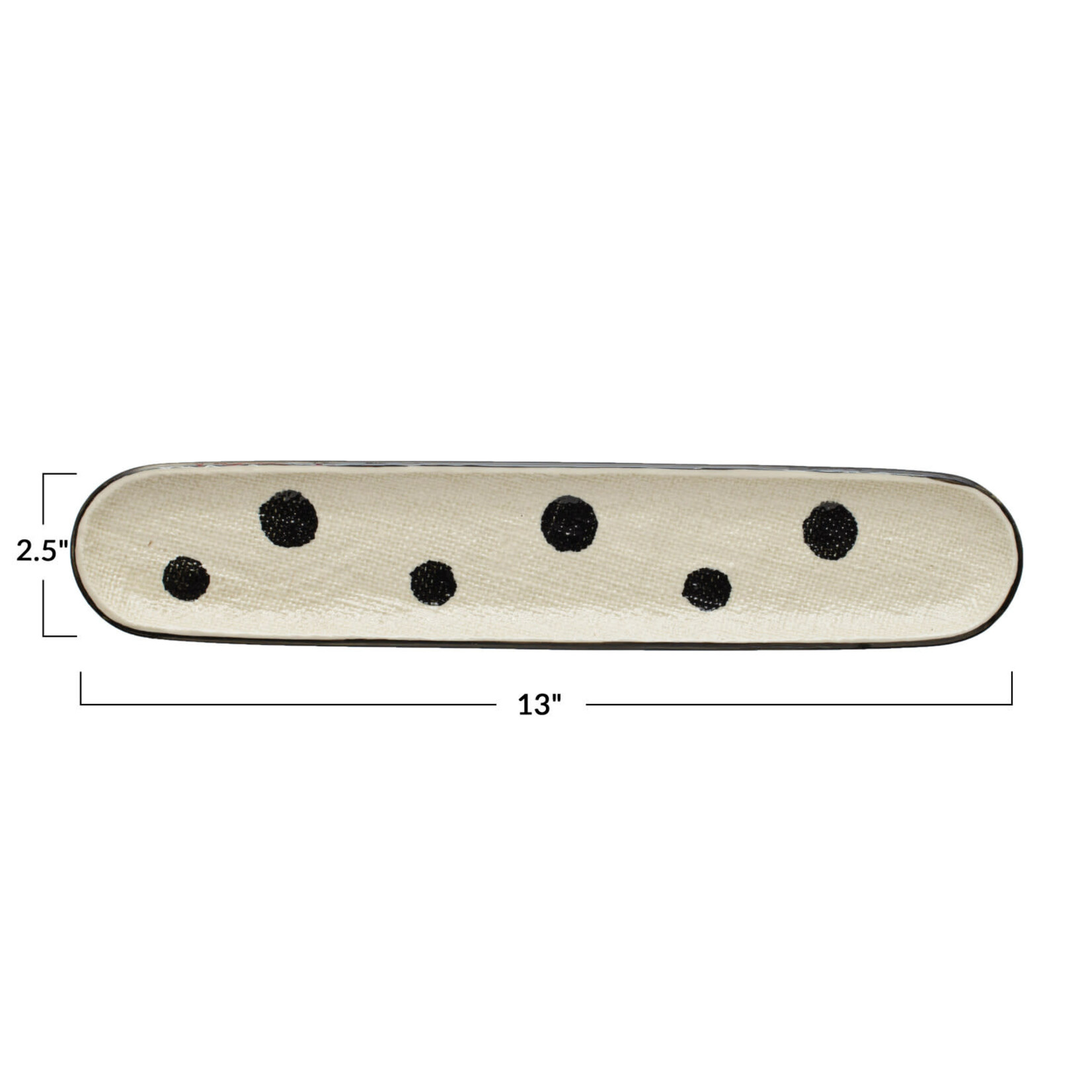 Linen Textured Oval Tray