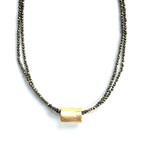 Double Barrel Beaded Necklace