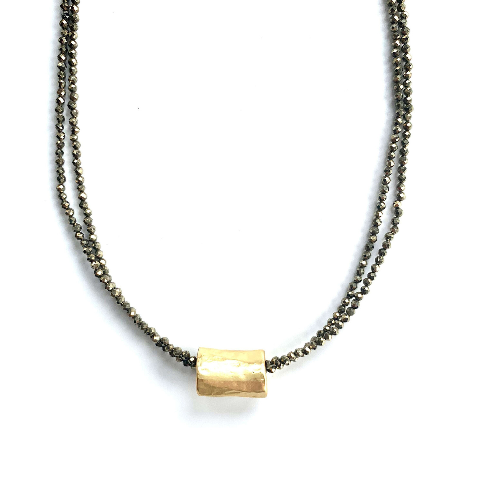 Double Barrel Beaded Necklace