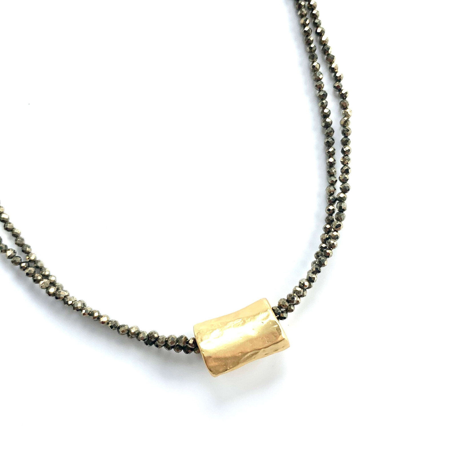 Double Barrel Beaded Necklace