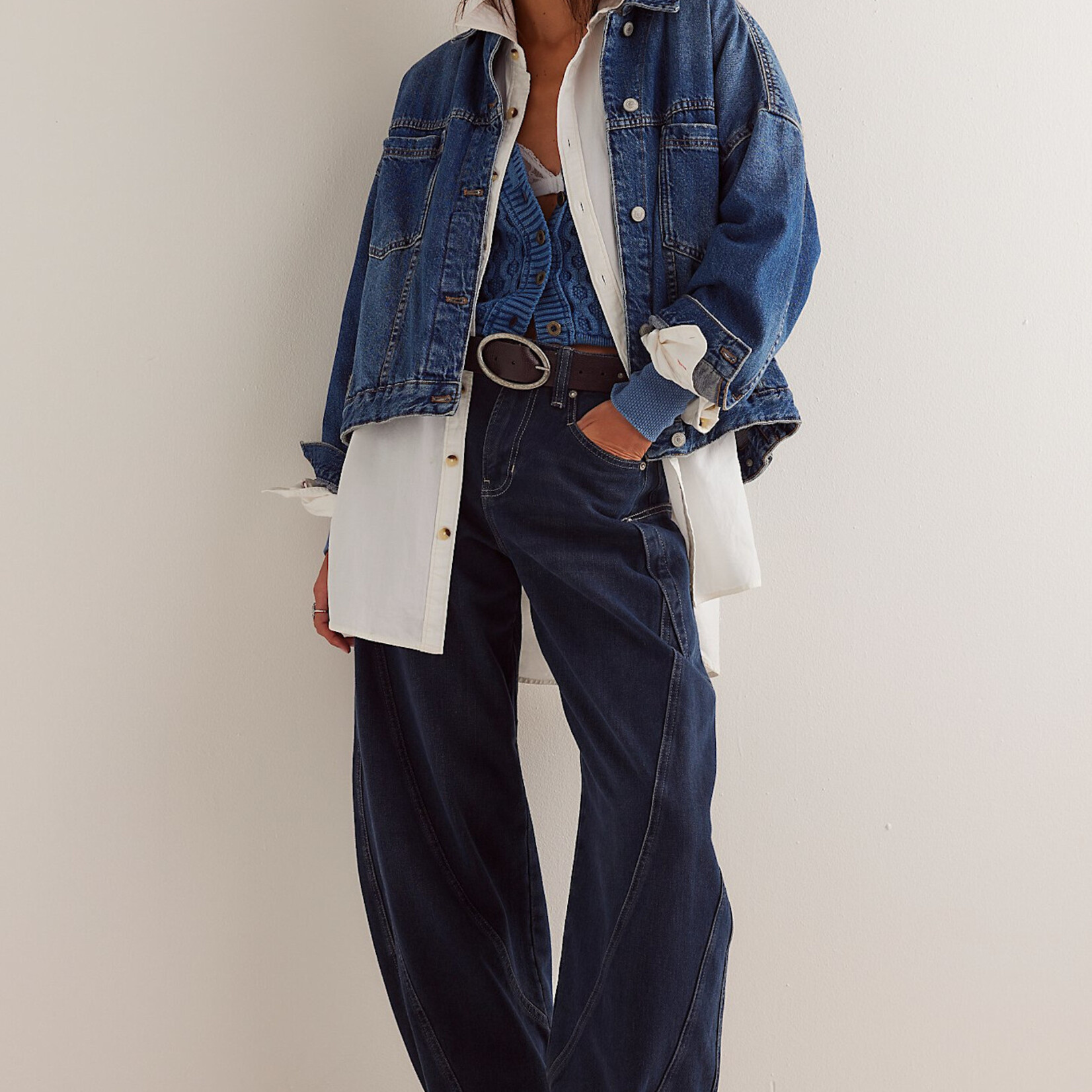 Free People Opal Swing Denim Jacket