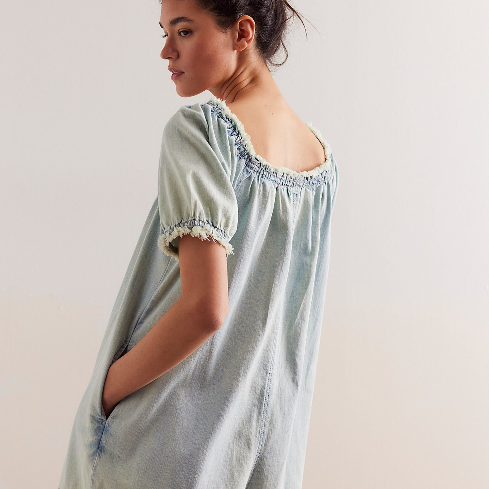 Free People Daisy Denim Babydoll Romper