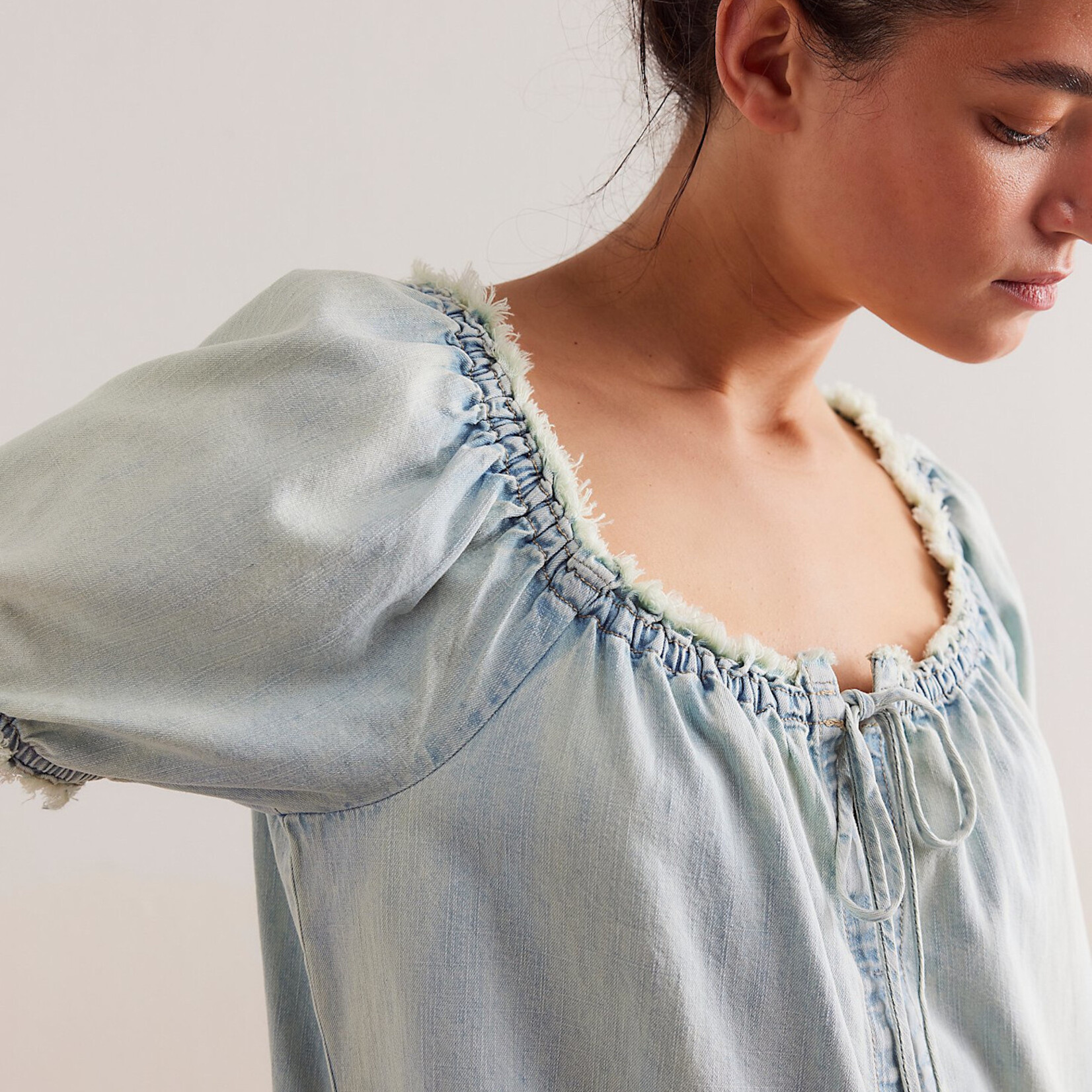 Free People Daisy Denim Babydoll Romper