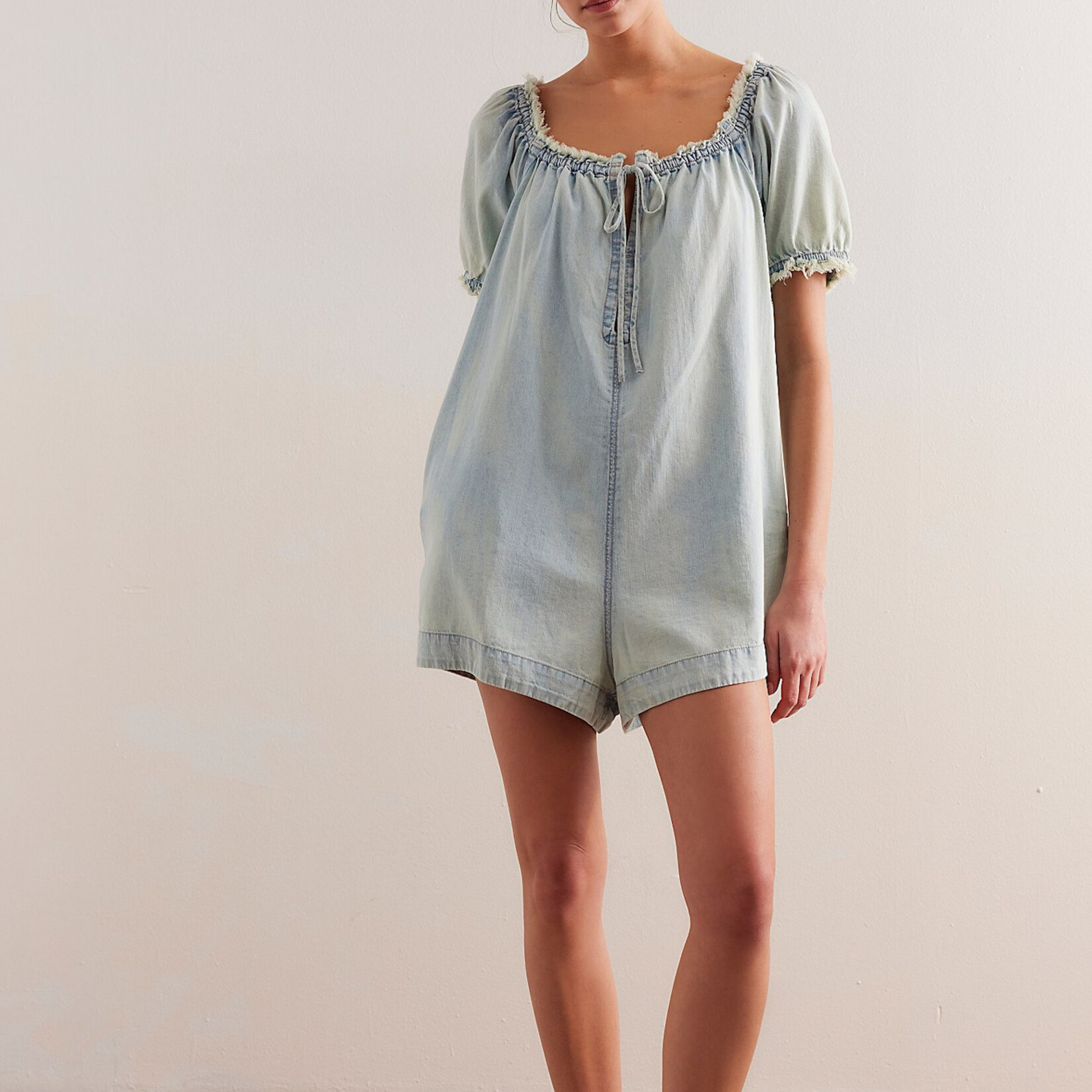 Free People Daisy Denim Babydoll Romper