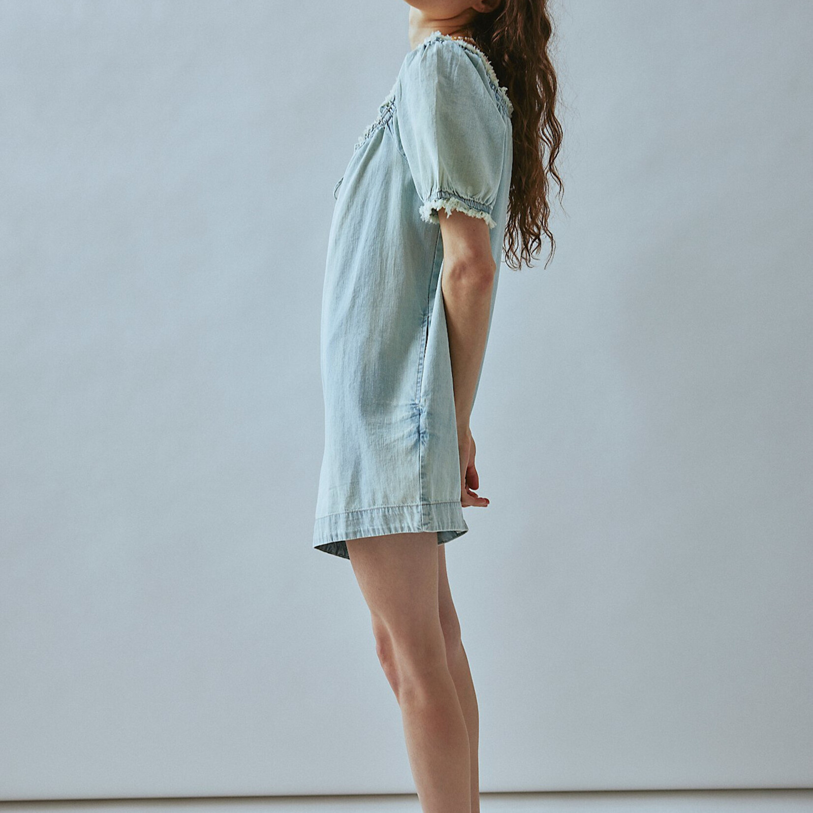 Free People Daisy Denim Babydoll Romper