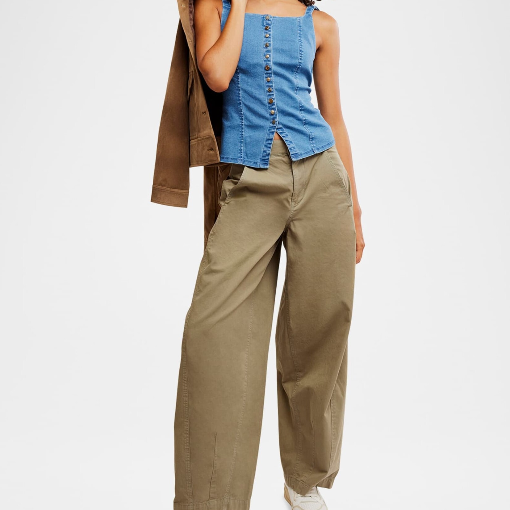 Free People A Moment In Time Denim Vest