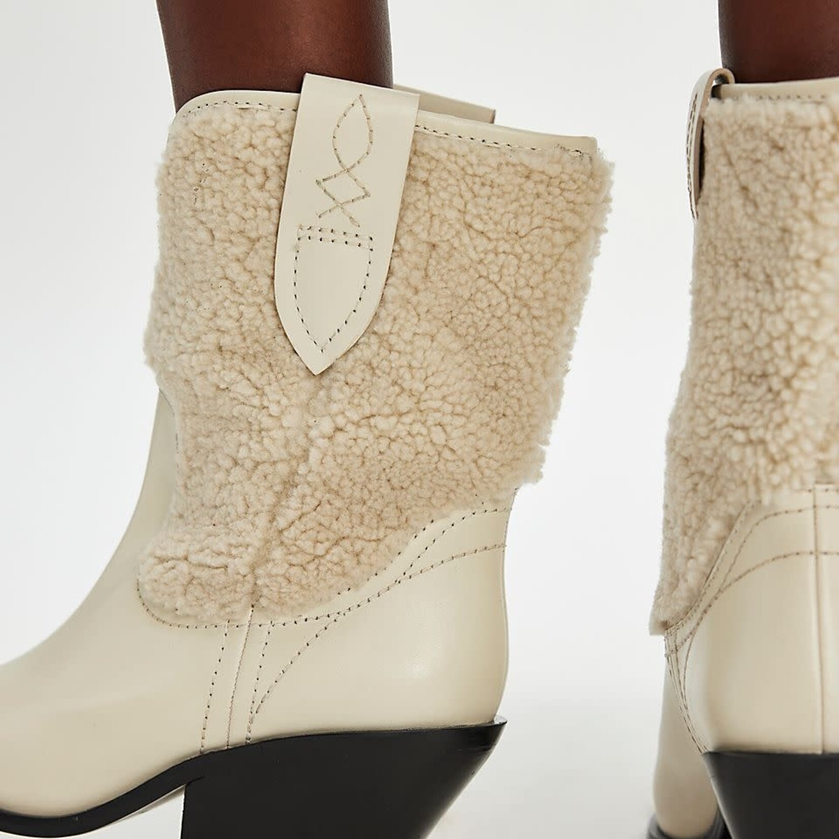 Free People Pitchfork Point Shearling Boot