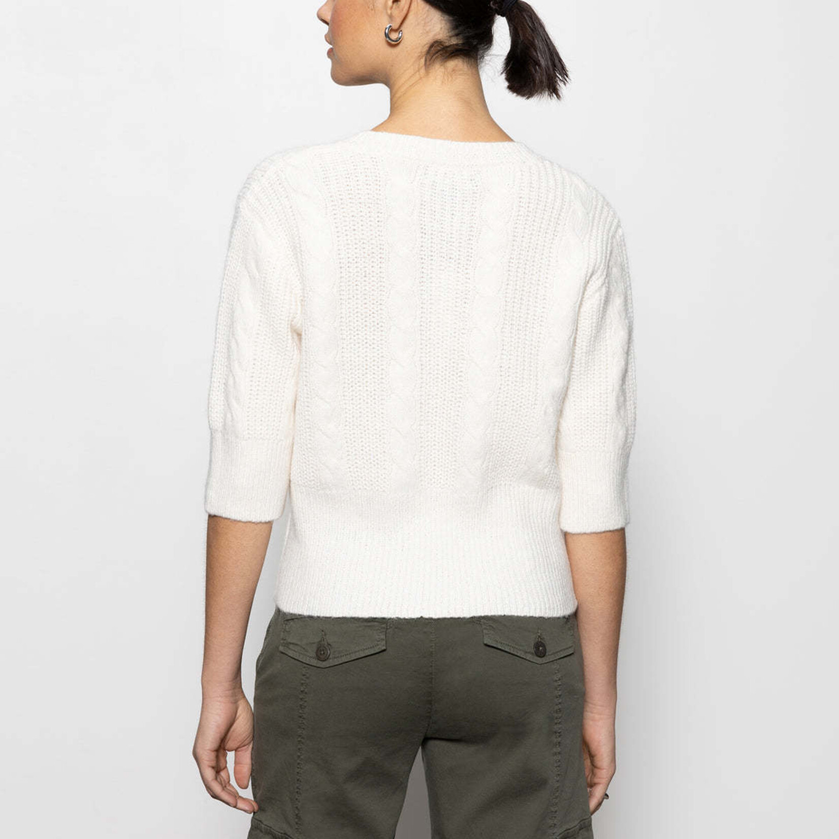 Sanctuary Clothing Fuzzy Cable Knit Cardi
