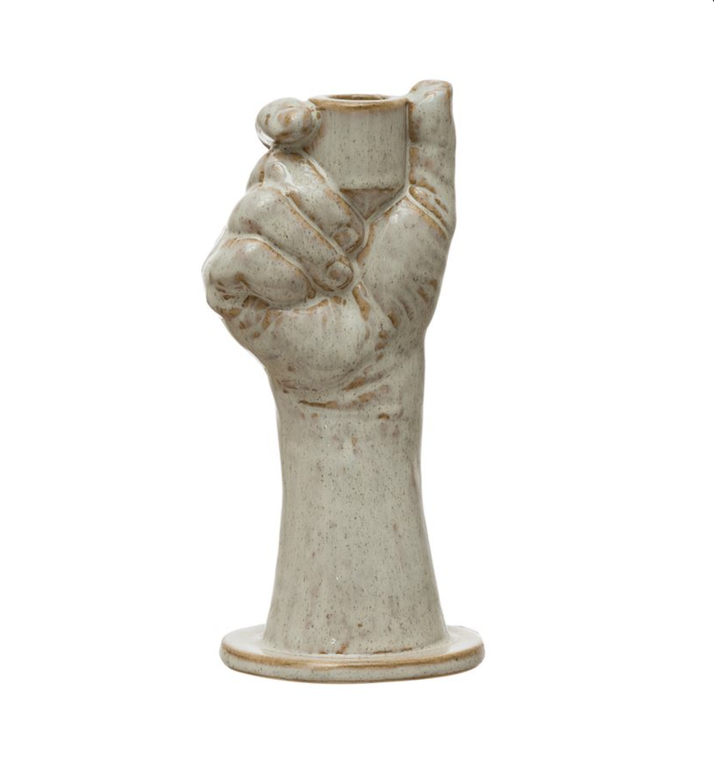Stoneware Hand Taper Holder