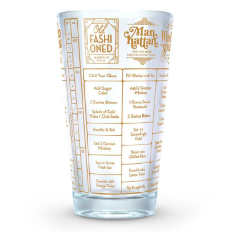 Fred & Friends Whiskey Recipe Glass