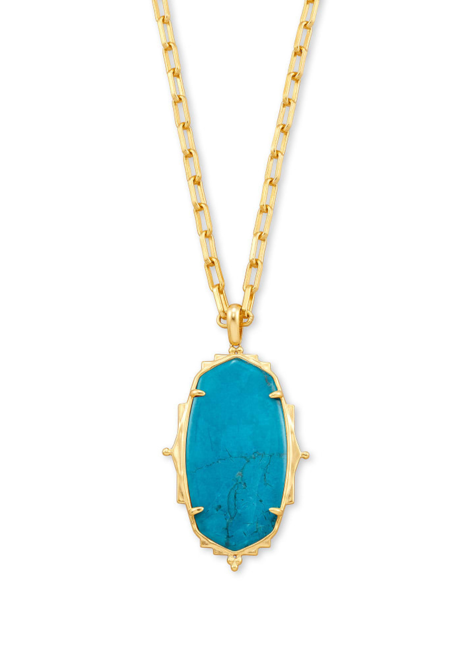 Kendra Scott Baroque Ella Pendant Gold/Teal