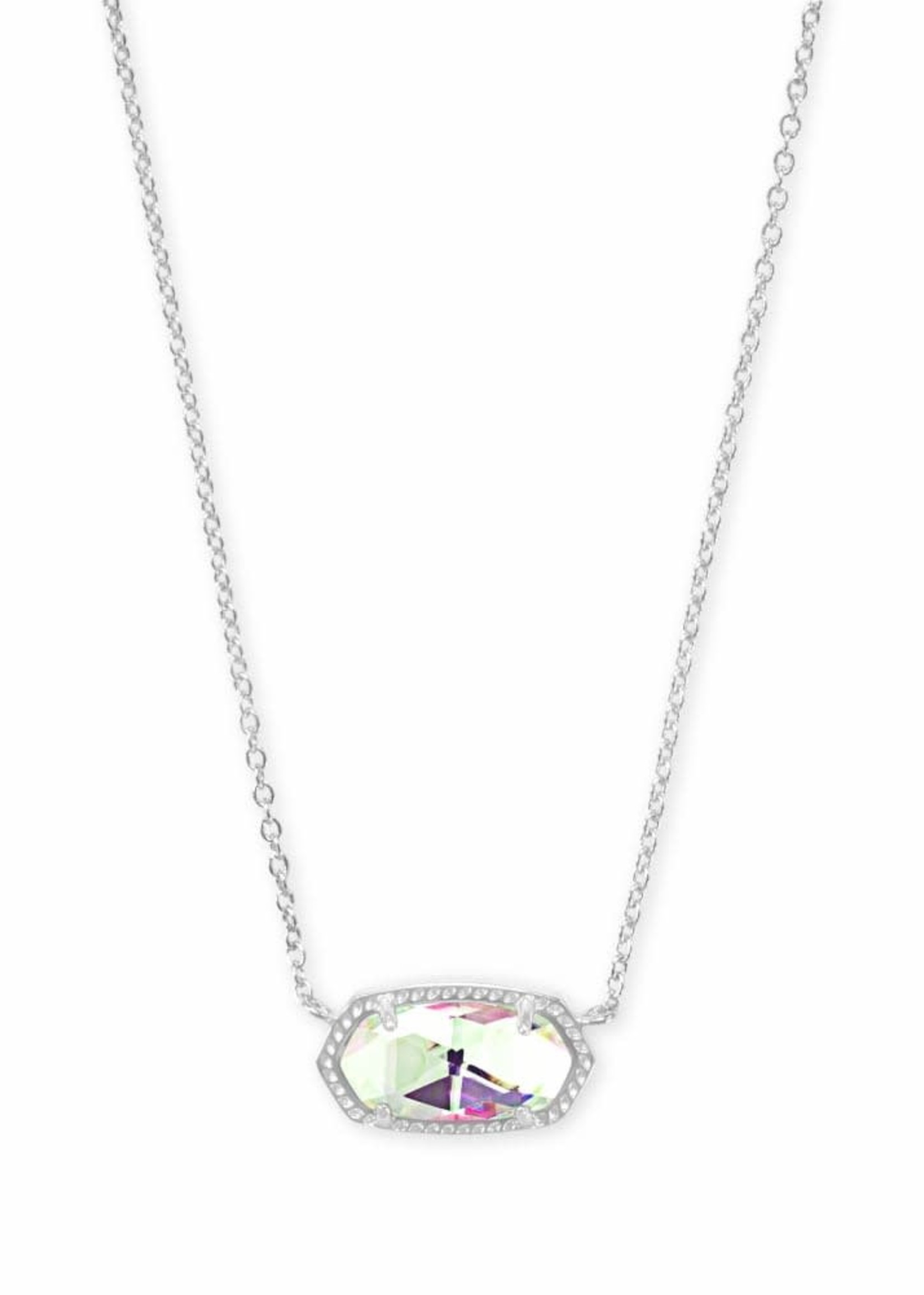 Kendra Scott Elisa Necklace Rhodium Dichroic Glass